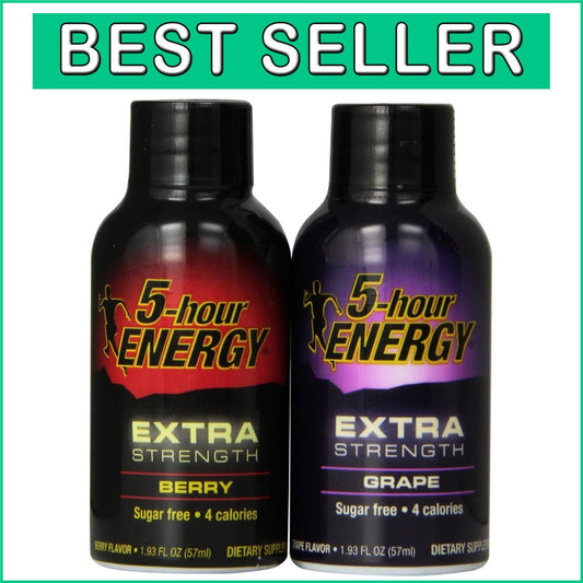 Extra Strength Berry & Grape Variety Pack - Sugar-Free Energy Drink (Pack of 2)
