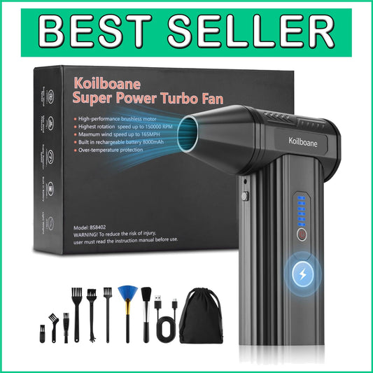150,000 RPM Cordless Air Duster - Powerful Mini Dust Blower with 8000mAh Battery