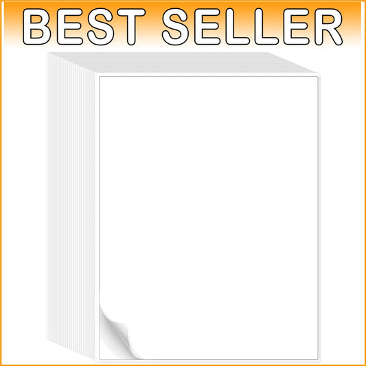 500 Sheets 8-1/2" x 11" Self-Adhesive Label Paper for Laser & Inkjet Printers