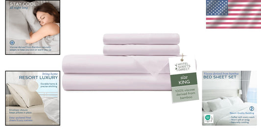 Ultra-Soft King Size Bamboo Bedding Set – 4 Pieces for a Cozy Sleep Experience