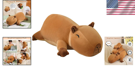 Multi-Size Weighted Capybara Stuffed Animal - Ideal for Home Decor & Gifts