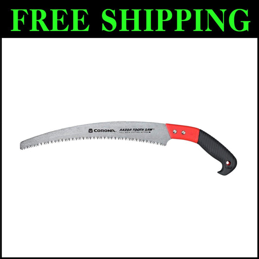Efficient 13-Inch Curved Tree Saw with RazorTOOTH Technology - Cuts 7" Branches