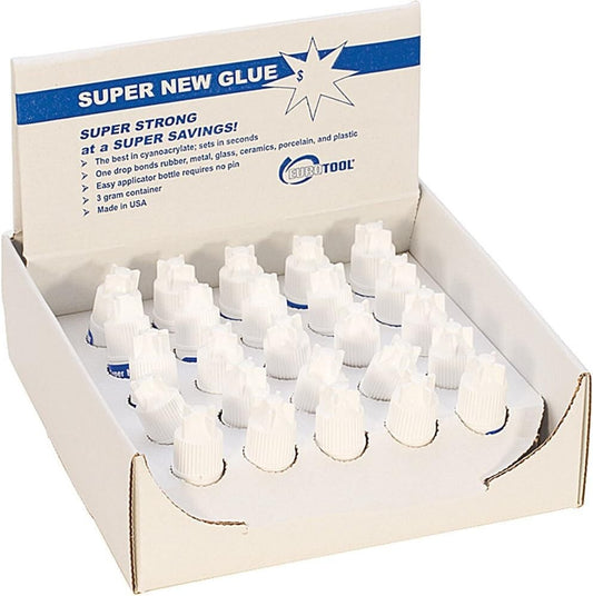 25-Pack Super New Glue Bottles - Tough, Water Resistant for Crafts & Jewelry