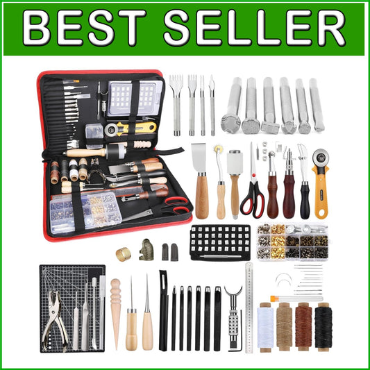 DIY Leather Tooling Kit for Creative Projects - Compact and Portable Design