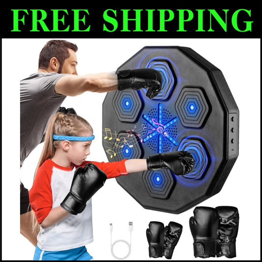 2025 Upgraded Bluetooth Music Boxing Machine - Perfect for Family Fitness Fun