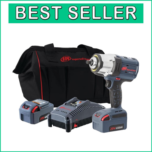20V 1/2" Cordless Impact Wrench Kit - 1,500 ft-lbs Torque, 2 Batteries Included