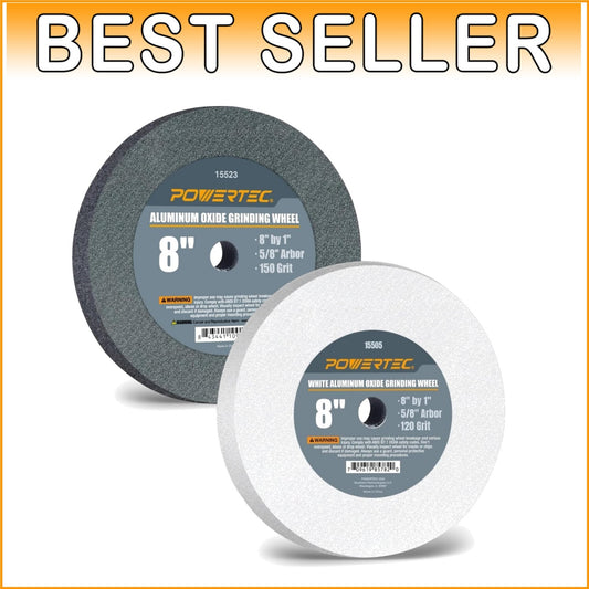 8" Fine Grit Aluminum Oxide Grinding Wheel - Ideal for Bench & Pedestal Grinders