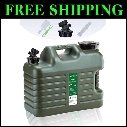 BPA-Free 5-Gallon Leak-Proof Water Container - Ideal for Overlanding & Hiking