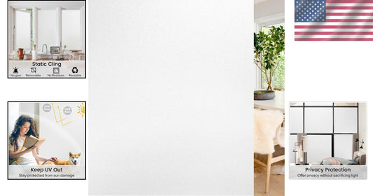 Static Cling Matte White Window Film - 99% UV Protection & Easy Application
