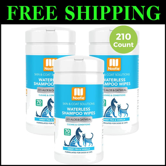 Value Pack of 210 Waterless Cleansing Wipes - Sweet Pea Vanilla Fragrance