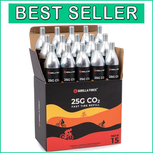 Eco-Friendly 25g CO2 Cartridges for Effortless Bike Tire Inflation - Pack of 15