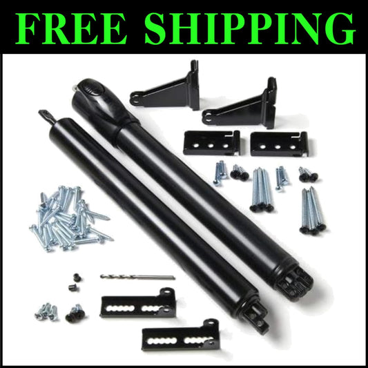 All-in-One Black Storm Door Top & Bottom Closer Kit - Lightweight & Easy Install