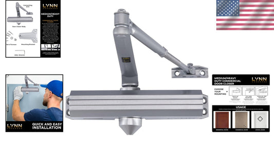Durable Aluminum Door Closer for High-Traffic Areas - Fire Rated & Adjustable