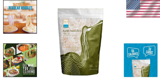 Quick Prep Sea Tangle Kelp Noodles - 6 Pack of Low Cal & Nutritious Alternatives
