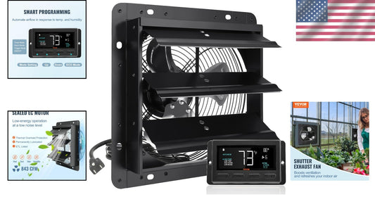 ETL Listed 10-Speed Exhaust Fan with Temperature & Humidity Control - 820 CFM