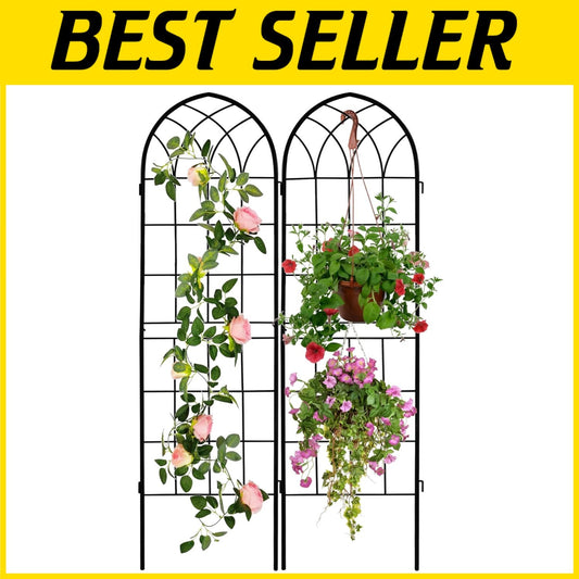 Elegant Rust-Proof Iron Arch - 71x20in Trellis for Outdoor Climbing Plants