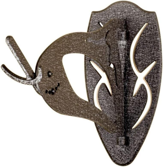 Powder-Coated Steel Trophy Mount with Adjustable Prongs for Big Game Skulls