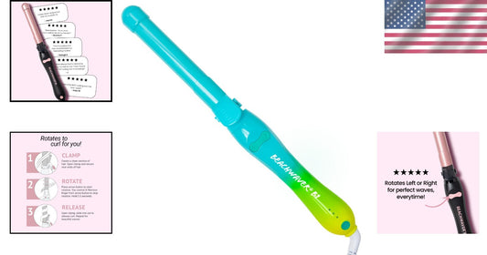 Beachwaver B-Series Rotating Curling Iron - 1” Ceramic Barrel for All Hair Types
