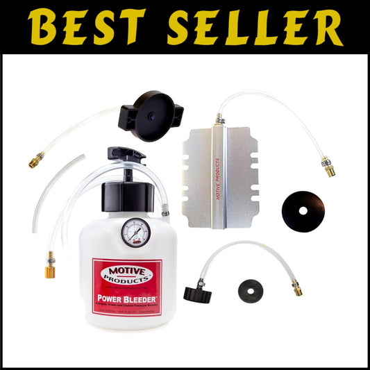 Universal 2-Quart Power Bleeder Kit with Hydraulic & Clutch Adapters - USA Made