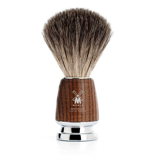 Luxury Pure Badger Shaving Brush with High-Grade Resin Handle and Chrome Accents