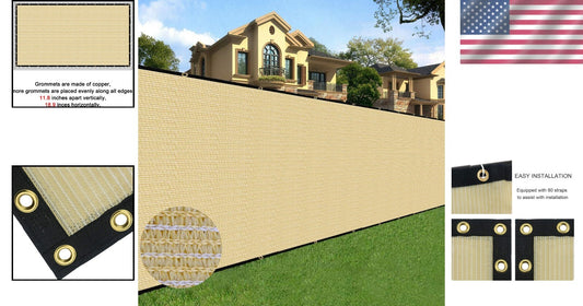 Economical Heavy-Duty Privacy Net Cover 6ft x 50ft - Enhance Your Outdoor Space