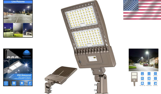 Adjustable 400W LED Parking Lot Light - 50,000+ Hour Lifespan, Easy Installation