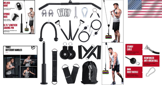 330 lbs Home Gym Pulley System - Versatile Cable Weight for Strength Training