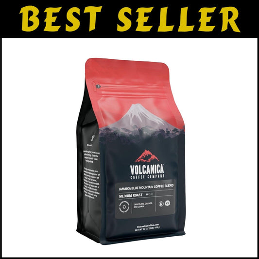Richly Flavorful Jamaica Blue Mountain Coffee Blend, Medium Roast – 16 Ounces