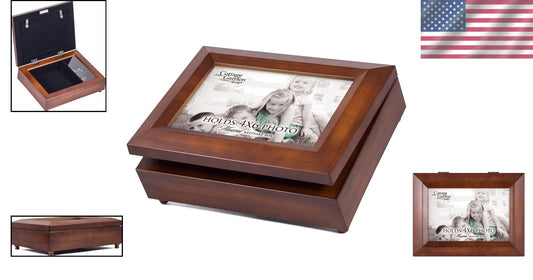 4x6 Woodgrain Musical Photo Frame Jewel Box - Plays 'You Are My Sunshine' Tune