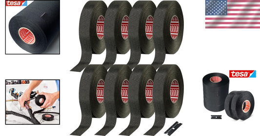 Razor + 8 Rolls of Tesa High Heat Electrical Tape - Superior Wire Protection