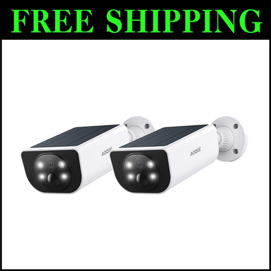 Elevate Security with Wireless 2K Solar Camera - Waterproof & Alexa-Compatible