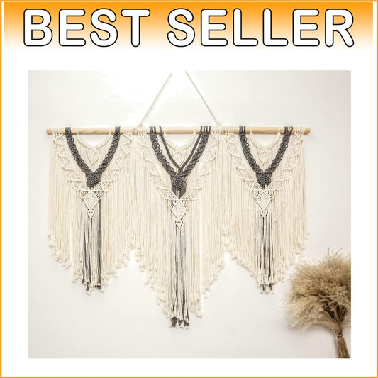 Elegant 43"x32" Bohemian Macrame Wall Tapestry - Ideal Gift for Any Occasion