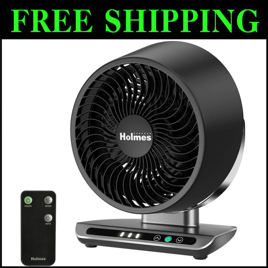 Blizzard 8" Digital Air Circulator Fan with Remote - 3 Speeds & Adjustable Tilt
