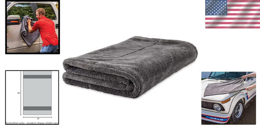 Extra-Large Edgeless Microfiber Drying Towel - Ideal for SUVs and RVs, 29" x 36"
