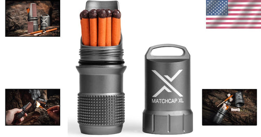 Lightweight Waterproof Match Kit with Striker—Perfect for Hiking and Camping