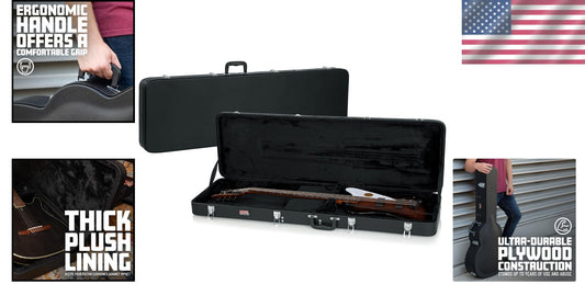 Custom Fit Hard-Shell Bass Guitar Case for Thunderbird Style - Ergonomic Design