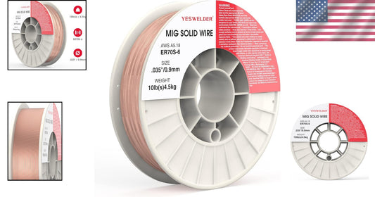 10-Pound MIG Welding Wire - Durable 0.035-Inch Carbon Steel on ABS Spool