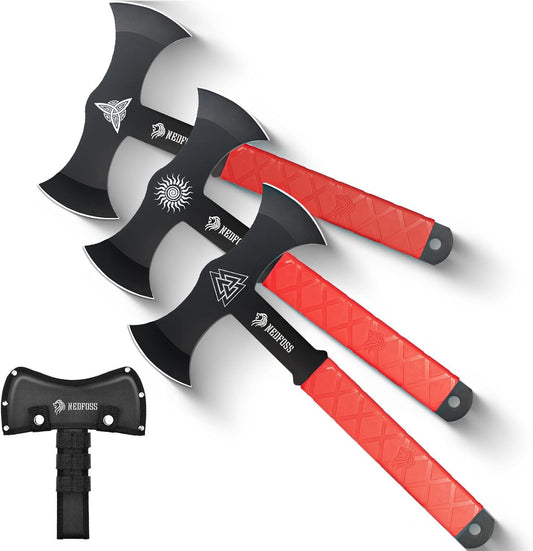 Lightweight 11.9" Viking Axe Throwing Set with Sheath - Perfect for Competitions