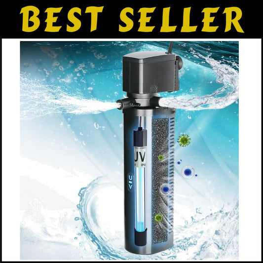Submersible UV Fish Tank Filter for 75-200 Gallons - Crystal Clear Water Machine