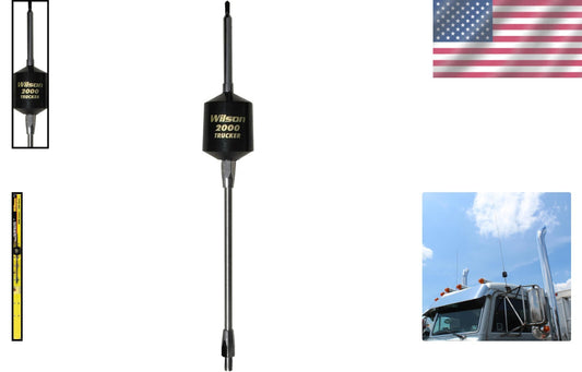 High-Performance T2000 Trucker Antenna - 3500 Watt, Weather-Band Ready