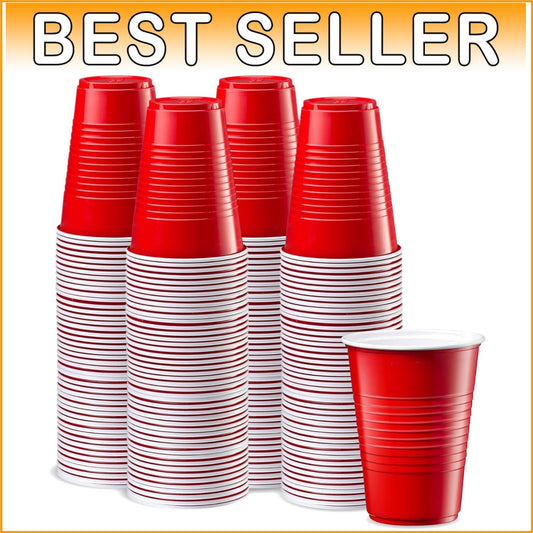 Durable Non-Slip Red Plastic Cups - 240 Count for Hassle-Free Celebrations