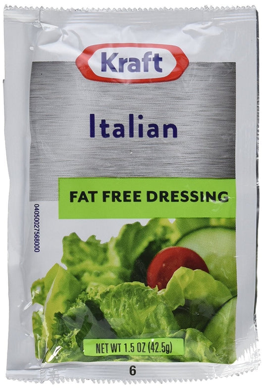 60 Single-Serve Packets of Kraft Fat-Free Italian Dressing - Great for Any Meal!