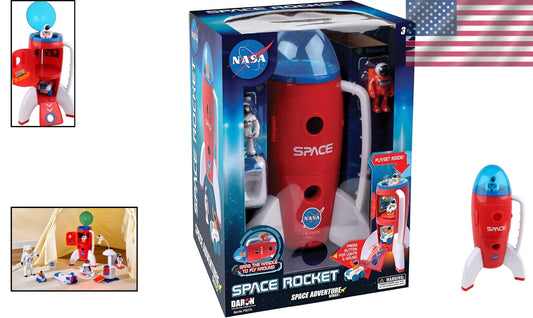 Lights & Sounds Space Rocket Toy with Junior Rover and 2 Astronauts - Ages 3+