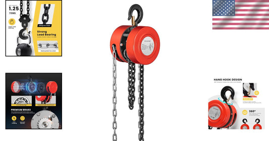 Versatile 1 Ton Manual Chain Hoist for Factories and Workshops - Safe & Sturdy