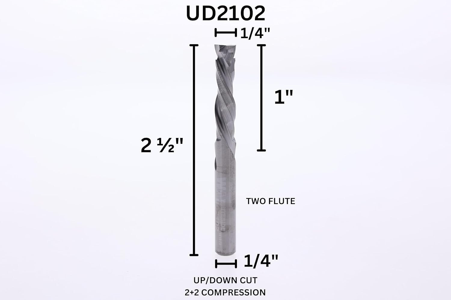 1/4-Inch Solid Carbide Up/Down Cut Spiral Router Bit - Precision Cutting