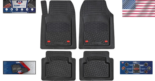 Universal Car Floor Mats in Sapphire Black - Customizable Fit for SUVs & Trucks