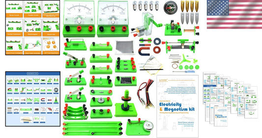 Electricity & Magnetism Experiment Kit with Full-Color Manual for High Schoolers
