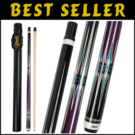 Vibrant 58" Pool Cue Stick with Comfortable Wrapless Grip - Maple Construction