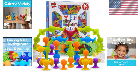 Endless Fun 50 Pcs Baby Bath Toys - Interactive Sensory Play for Toddlers