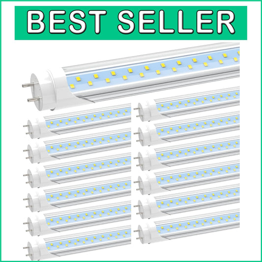 12-Pack 4FT T8 LED Tube Lights, Bright 3000LM, Daylight 5000K, Ballast Bypass